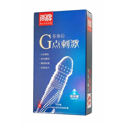 Презервативы ELASUN «G-SPOT STIMULATION» (всесторонняя посадка 360, имитация формы головки, пупырчатые) 10 шт