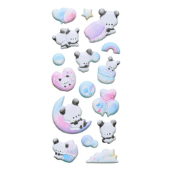 Наклейки стикеры Basir, серия "Панды", размер 22.5*9.5 см, 16 стикеров