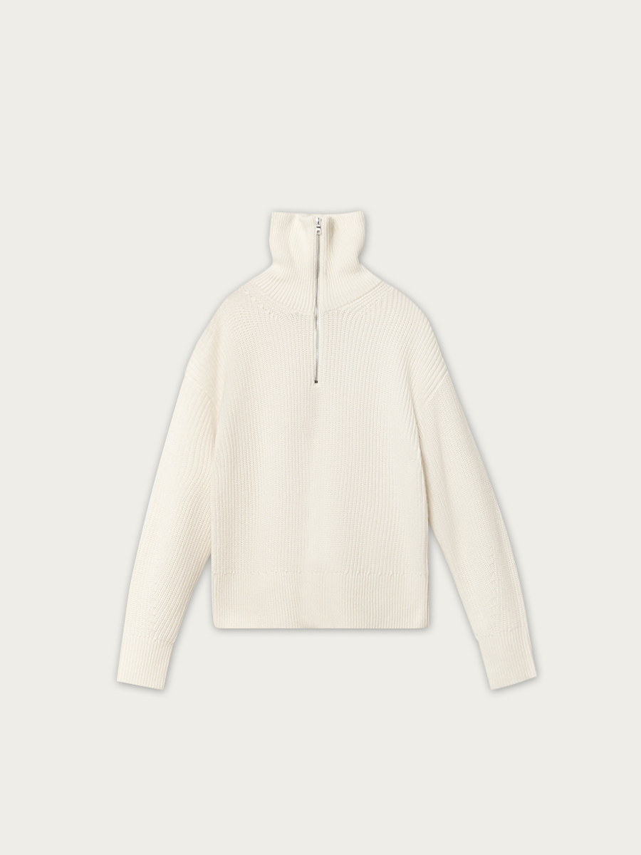 

Джемпер Пэм с короткой молнией, Молочный