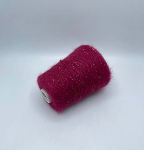 Luxury Selection by Ri.Go (пр.Италия), art-Angora Spiky Tweed, 2/9 450м/100гр.75% Ангора, 5% Вискоза, 20% Полиамид, цвет-Ягодный+твид (130/140), арт-36471