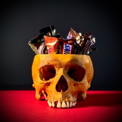 Череп чаша - вазон