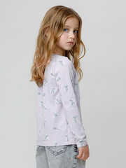 лонгслив  для девочки  КР 302880/сиреневый 3710 Н090 к647