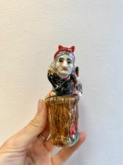 Ёлочная игрушка Баба Яга мухомор VIP