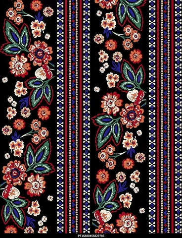 ПРЕДЗАКАЗ, ЯРКАЯ ЭТНИЧЕСКАЯ КАЙМА - 100% хлопок