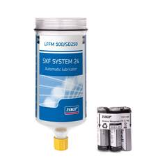 Заправочный картридж с маслом LFFM 100/SD250 SKF 250 мл (с батарейкой) для электромеханических лубрикаторов