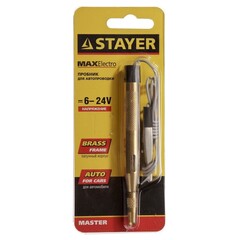 STAYER MAXElectro, 6 - 24 В, 110 мм, электрический пробник для автопроводки (2574)