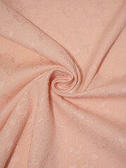 Костюмно-плательная ткань жаккард, 200 гр/м2, Х/б-75%, ПЭ-20%, Эластан-5%, 150 см, персиковый