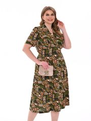 4536 Халат на пуговицах