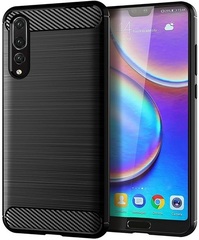 Чехол для Huawei P20 Pro цвет Black (черный), серия Carbon от Caseport