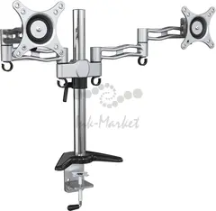 Кронштейн для мониторов Cactus CS-VM-D08-AL серебристый 13"-27" макс.8кг настольный поворот и наклон — фото 2