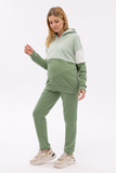 Утепленный спортивный костюм для беременных и кормящих 13420 зеленый-мята-тофу