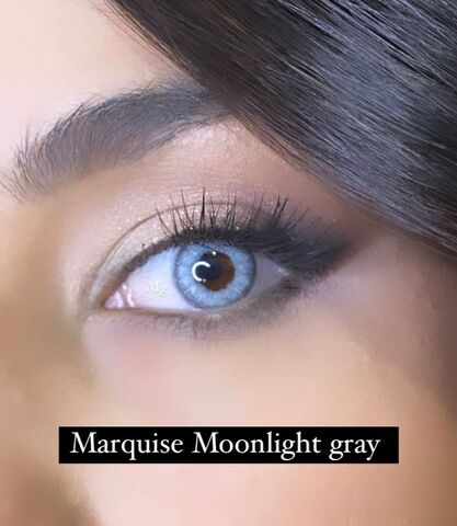 Светло серые линзы в стиле хаски Marquise Moonlight gray /Светло серые линзы для темных и светлых глаз на 12 месяцев