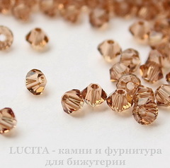 5328 Бусина - биконус Сваровски Light Smoked Topaz  4 мм, 10 штук