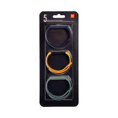 Сменные браслеты для Xiaomi Mi Smart Band 5 (Original) (3 шт) Темно-синий/ Желтый/ Мятный