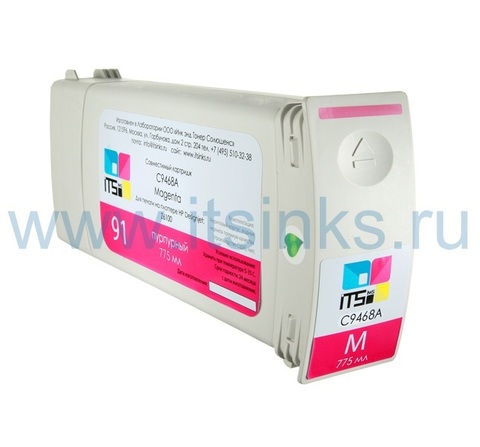 Картридж для HP 91 (C9468A) Magenta 775 мл