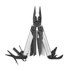 Мультитул Leatherman Wave Plus Black & Silver, нейлоновый чехол, 18 функций (832622) цвет чёрно-серебристый | Multitool-Leatherman.Ru