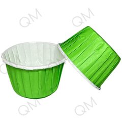 Pasticciere. Форма бумажная "Маффин" 50*40 мм (зеленая-белая) 100 шт