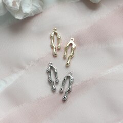 Подвеска в форме капли с фианитами 20*7 мм, позолота, П273