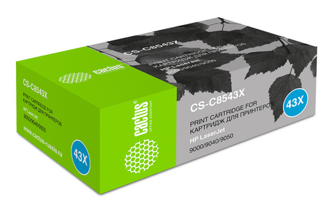 Картридж лазерный Cactus CS-C8543X С8345X черный (30000стр.) для HP LJ 9000, 9040, 9050