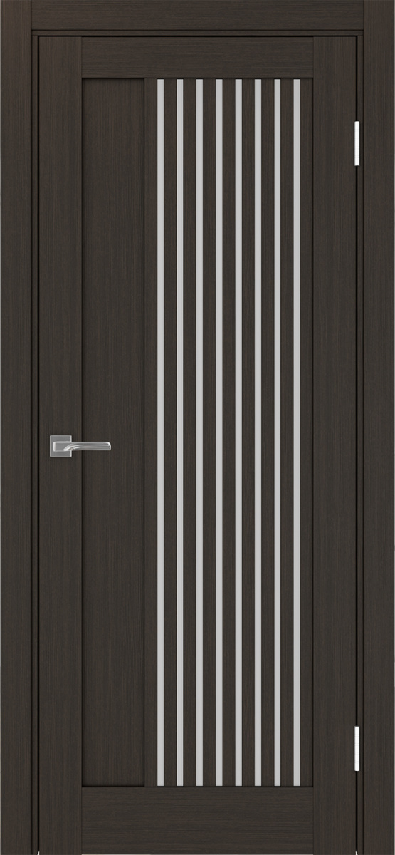 Дверь межкомнатная Оптима Порте Турин 544.12, цвет венге, экошпон, стекло мателюкс