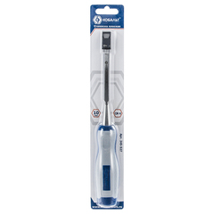 Стамеска плоская КОБАЛЬТ 10 х 140 мм, CR-V, двухкомпонентная рукоятка (1 шт.) блистер (Арт. 245-527)