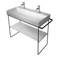 Duravit DuraSquare Стеклянная полка в Металлическая консоль для раковины 235310, White 99658300 фото