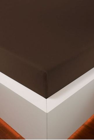 Простыня 180/200х200 Bellana DeLuxe J57BL 343 schoco темно-коричневый