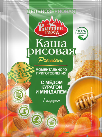 Каша рисовая с мёдом, курагой и миндалём 'Вышний город', 50г