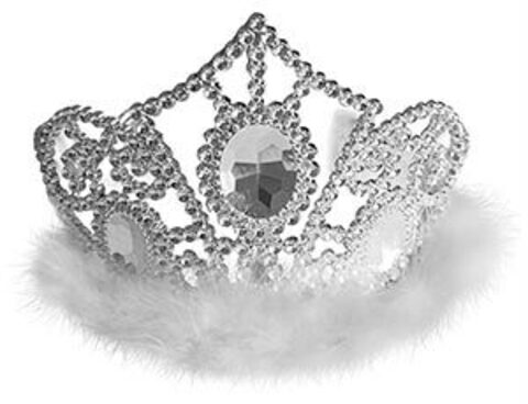 Тиара Царица перья белые