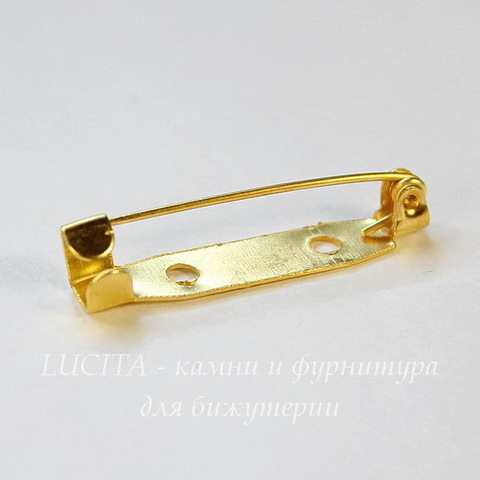 Основа для броши 30х6 мм (цвет - золото), 5 штук (2)