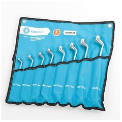 Набор ключей накидных КОБАЛЬТ 6x7,8x10,9x11,12x13,14x15,16x17,18x19,20x22 мм (8 шт.) чех (020301-08)