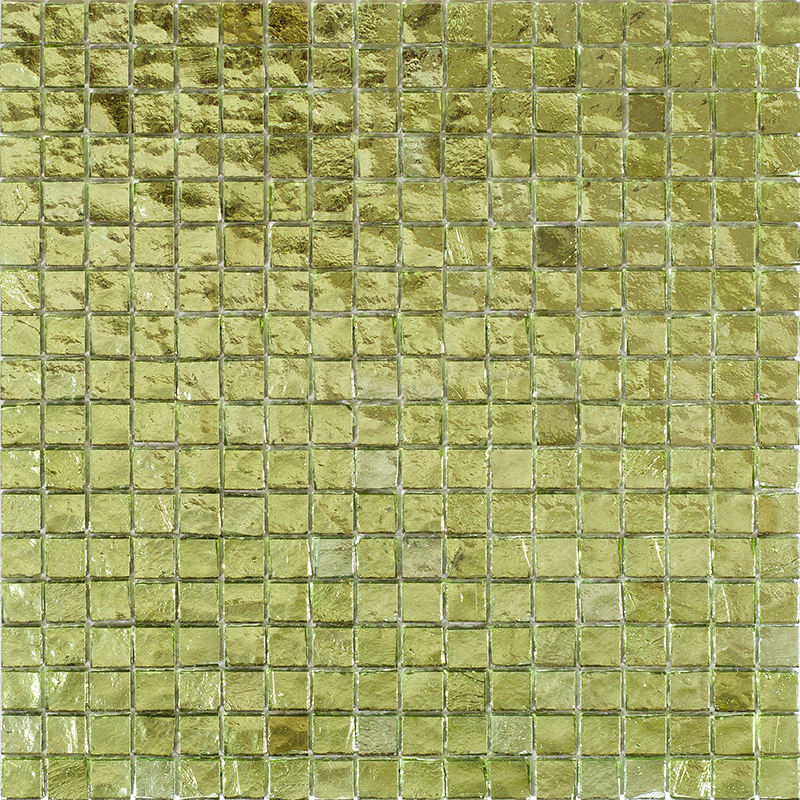 BR06 Мозаика одноцветная чип 15 стекло Alma Mono Color зеленый квадрат глянцевый