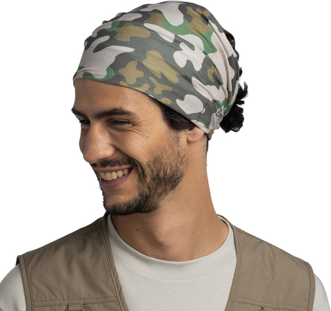 Картинка бандана-труба Buff CoolNet Enob Khaki - 2