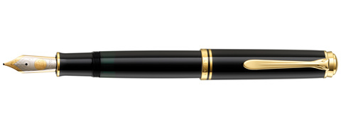 Ручка перьевая Pelikan Souverän® M1000 Black GT, B (987404)