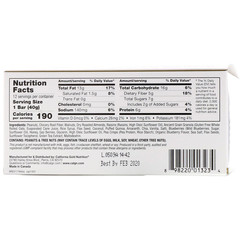 California Gold Nutrition, Foods, жевательные батончики-мюсли с дикой голубикой и миндалем, 12 батончиков весом 1,4 унции (40 г) каждый