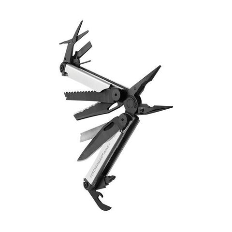 Мультитул Leatherman Wave Plus Black & Silver, нейлоновый чехол, 18 функций (832622) цвет чёрно-серебристый | Multitool-Leatherman.Ru