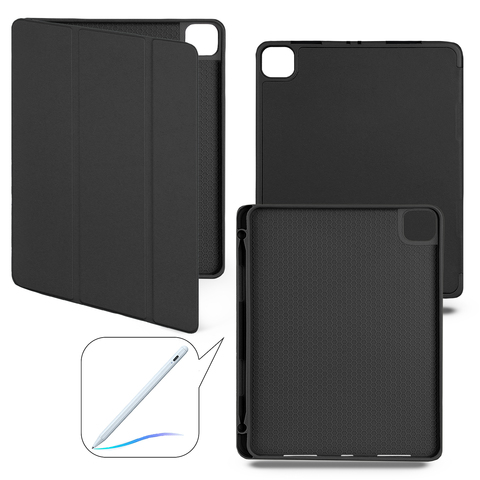 Чехол книжка-подставка Smart Case Pensil со слотом для стилуса для iPad Pro 5 (12.9") - 2021 (Черный / Black)