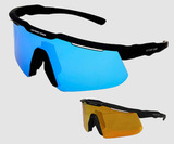 Комплект лыжные очки Victory code Extreme Black/Blue + линза Оранжево-красная