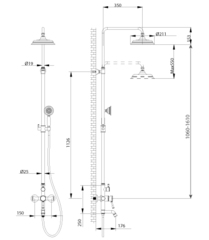 Смеситель Lemark Peretto LM6362RB для ванны и душа