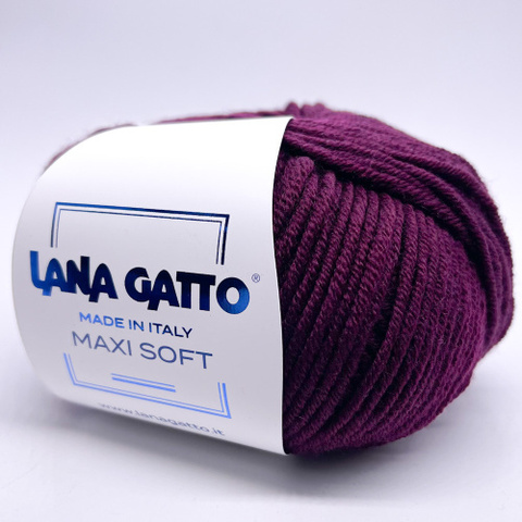 Пряжа Lana Gatto Maxi Soft 19004 темно-фиолетовый