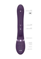 Фиолетовый анально-вагинальный вибромассажер Rini - 22,3 см. - 
