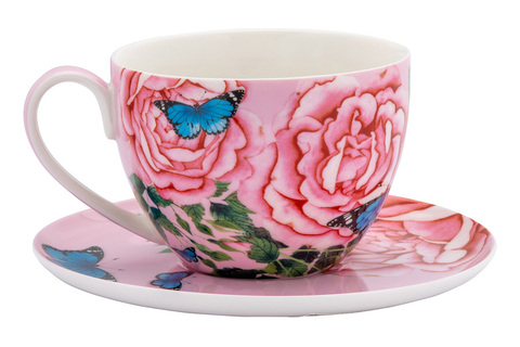 Чашка с блюдцем 400мл Maxwell&Williams Розы