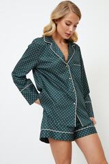 Пижама женская с шортами ARUELLE GENNY_Зеленый
