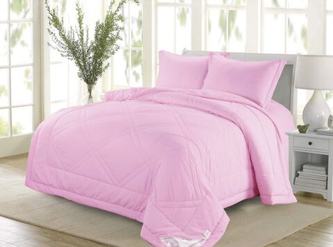 Комплект постельного белья с одеялом Сандра (розовая)