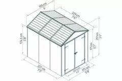 Хоз. блок RUBICON SHED 6X8 DARK GREY