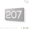 Номер на дверь 207, табличка на дверь для офиса, квартиры, кабинета, аудитории, склада, голубой 120х70 мм, Айдентика Технолоджи