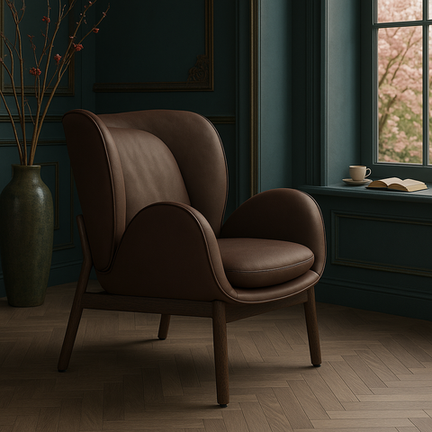 Дизайнерское кресло CUDDLE leather tan