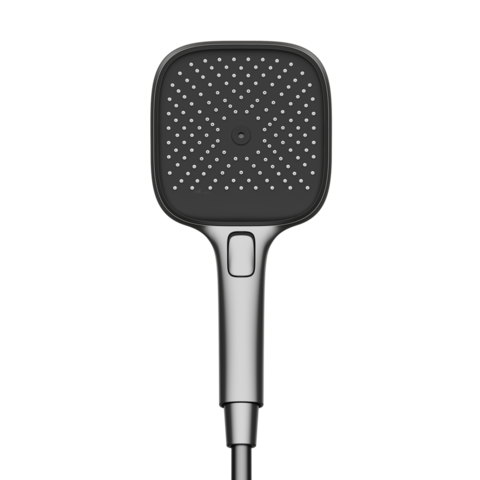 Sancos SC6002GG Душ лейка, кнопочное управление, 125x125 мм, 3 режима, ворон сталь/черн м
