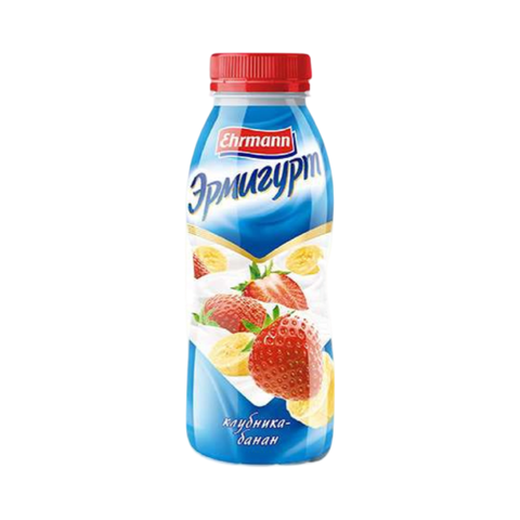 Йогуртный напиток Эрмигурт 1,2% 420г Клубника банан, шт