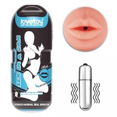 Мастурбатор в колбе Sex in a can Stamina (губки) с вибрацией